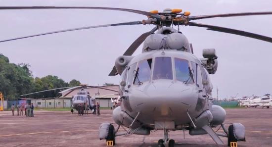 Two IAF MI-17V5 Helicopters In Sri Lanka